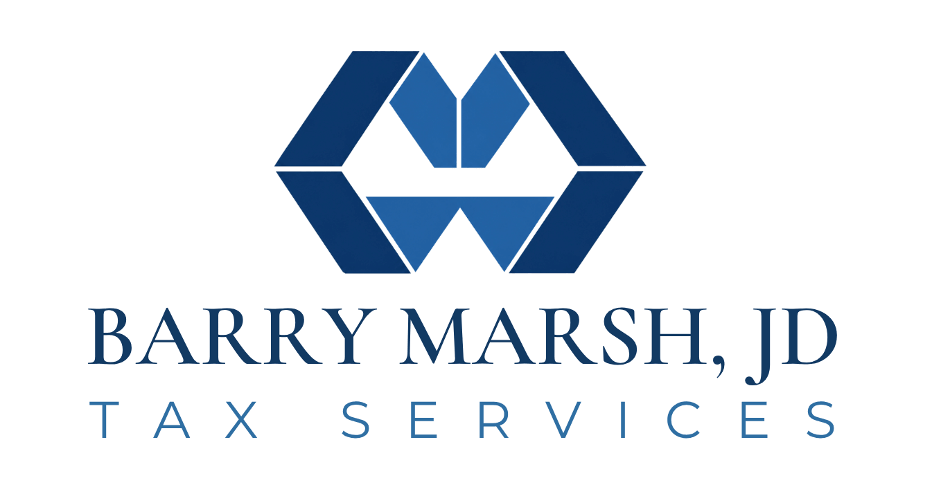 Barry Marsh JD Tax Services Vertical Logo v2